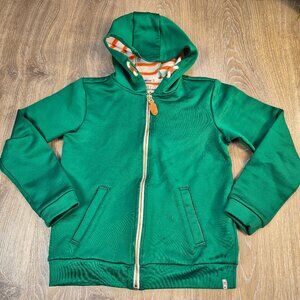 Scotch & Soda Kid Hoodie Green zip up Sz 10 Preppy Beach
